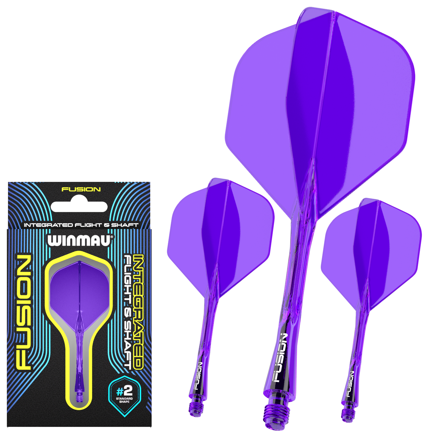 Winmau Fusion Integrated Flight / Shaft - Purple No.2