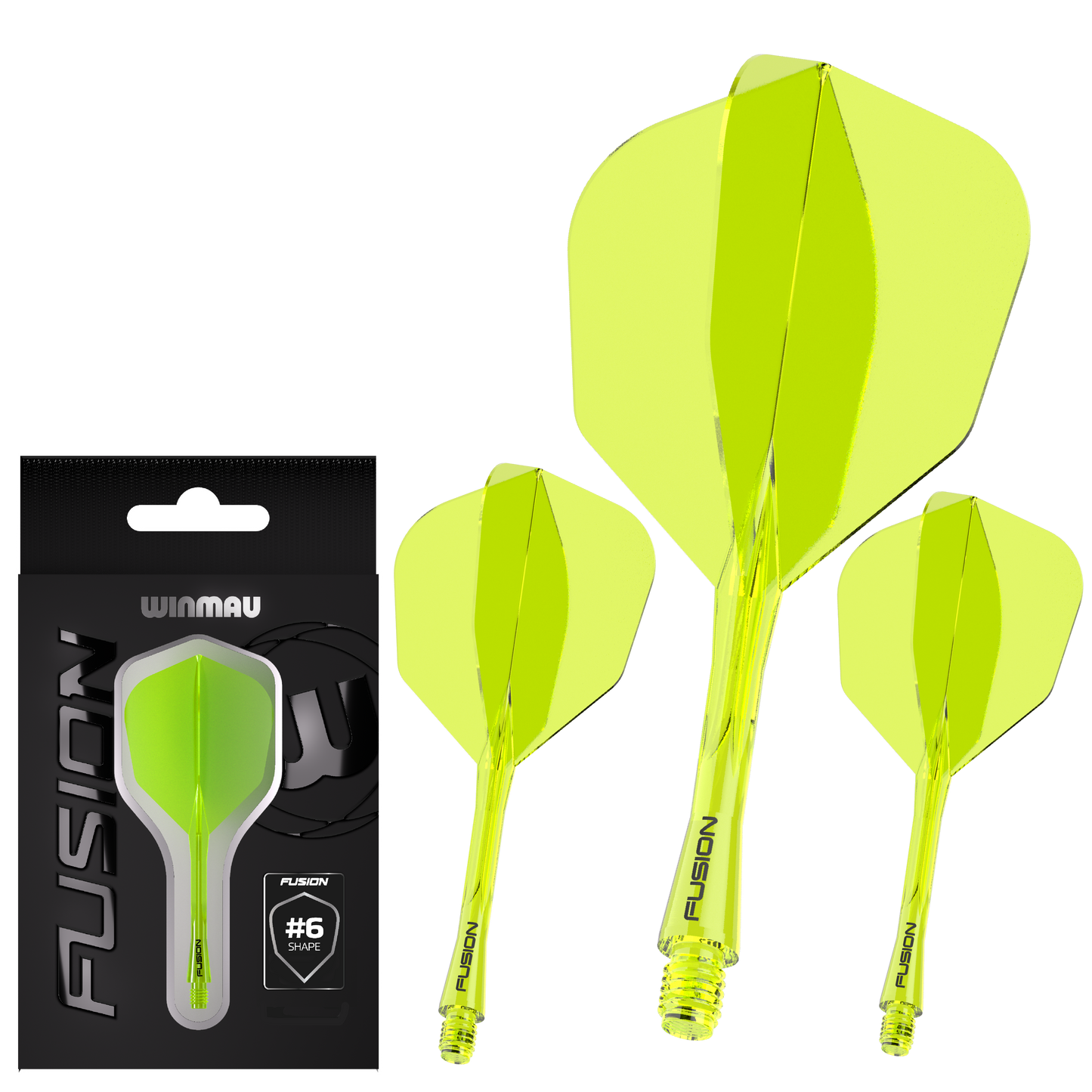 Winmau Fusion Integrated Flight / Shaft - Yellow No.6