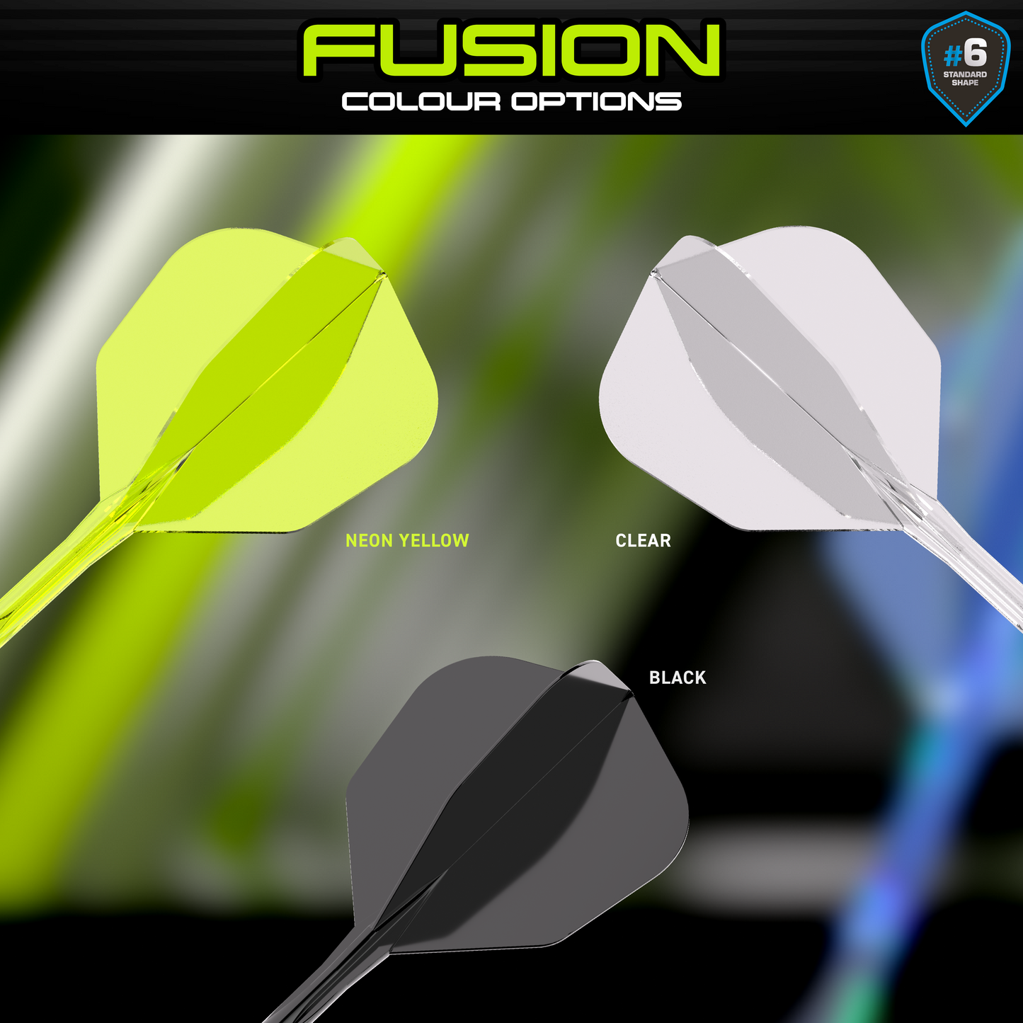 Winmau Fusion Integrated Flight / Shaft - Yellow No.6