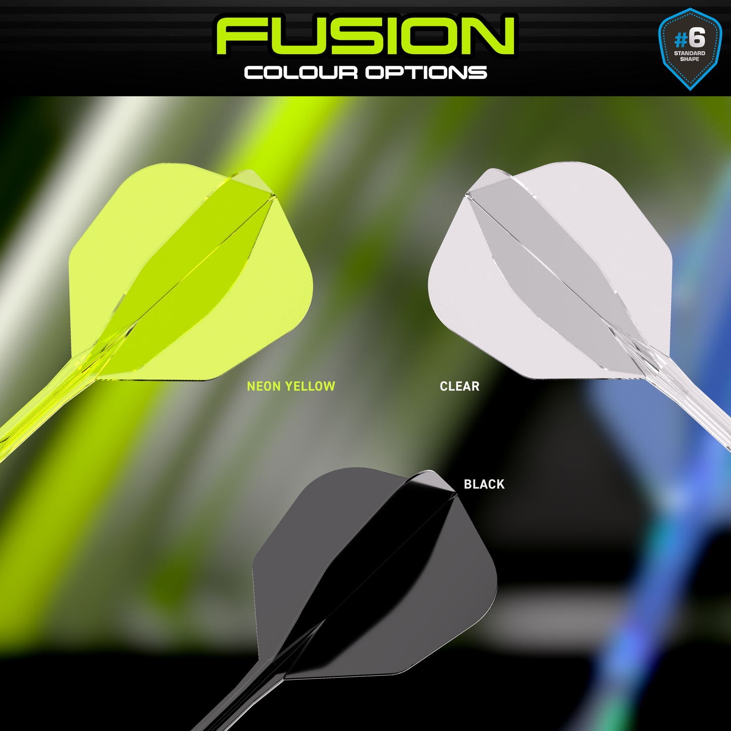 Winmau Fusion Integrated Flight / Shaft - Clear No.6