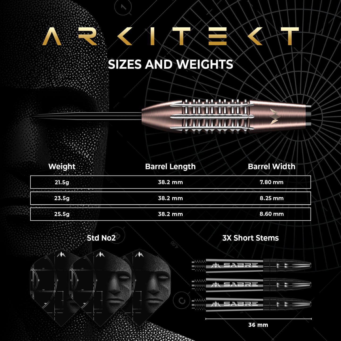 Mission Arkitect Steel Tip Darts