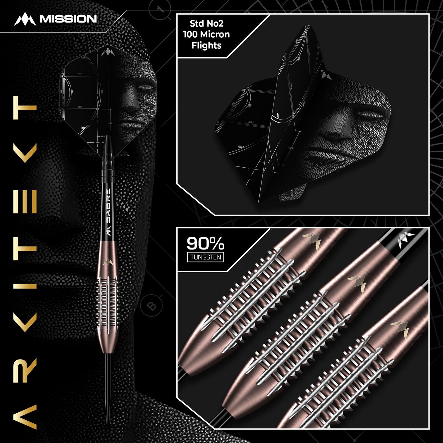 Mission Arkitect Steel Tip Darts