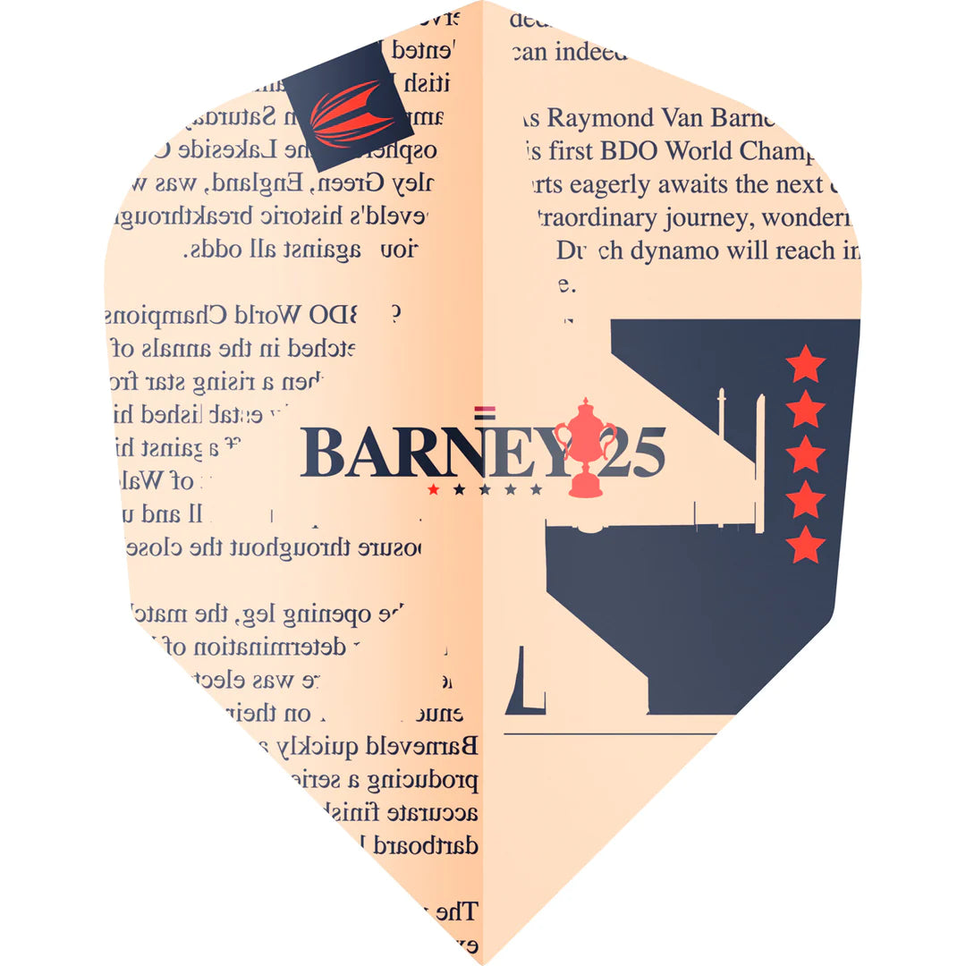 Target Barney 25 Pro.Ultra No.6 Standard Darts Flights - Pack of 3 Sets