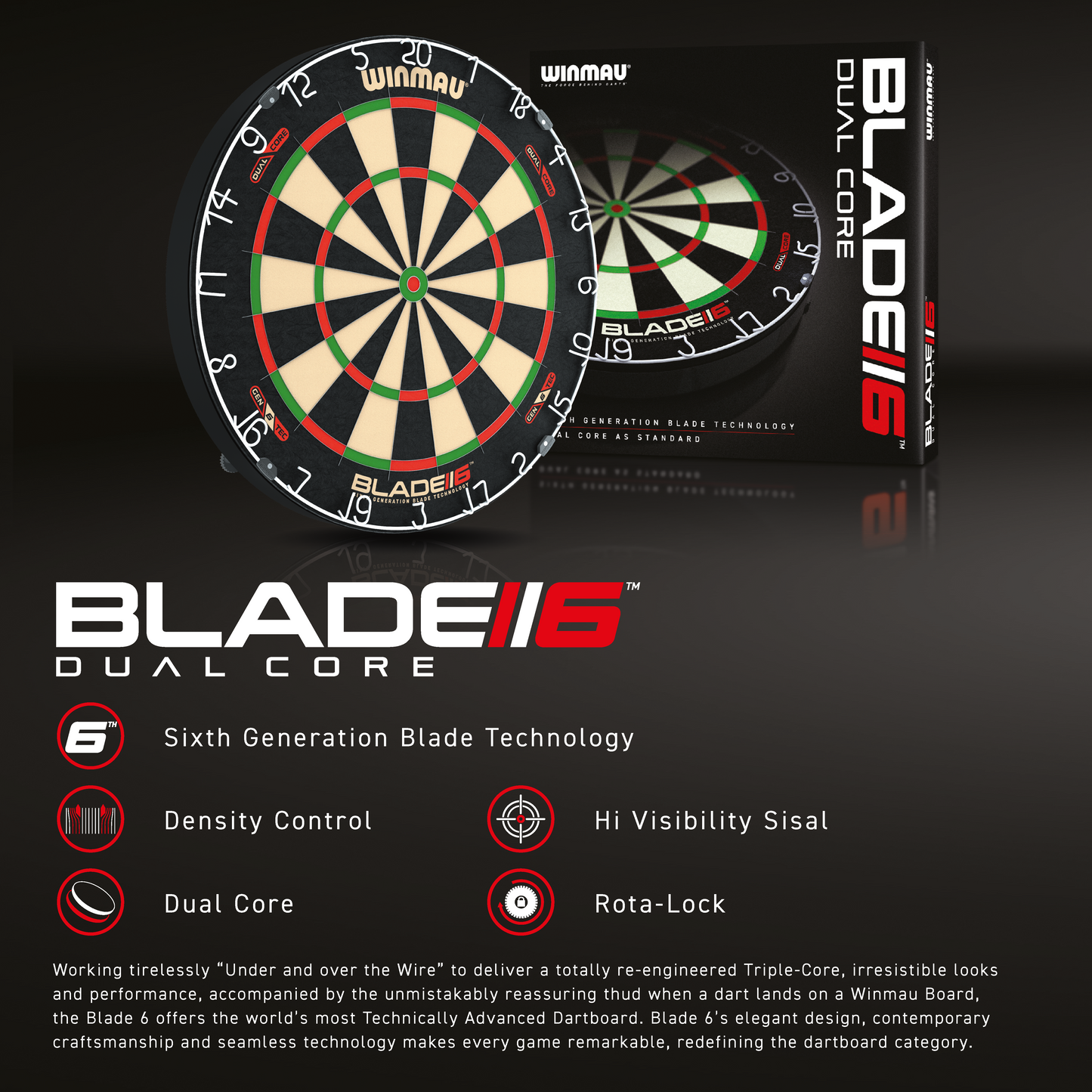 Winmau Blade 6 Dual Core Dartboard