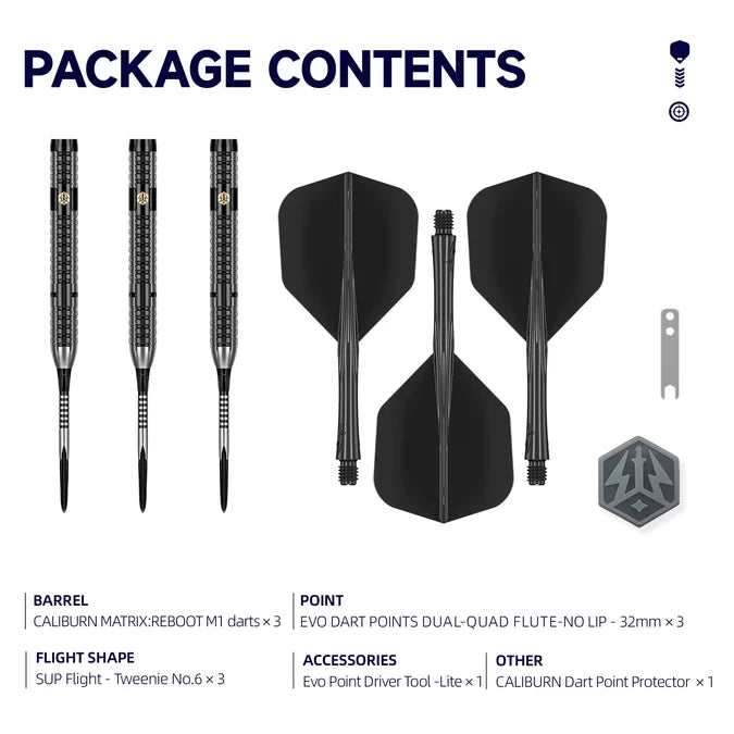 Caliburn Matrix:Reboot M1 EZ-EVO Steel Tip Darts