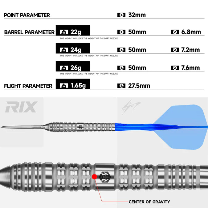 Caliburn Rix R4 Steel Tip Darts
