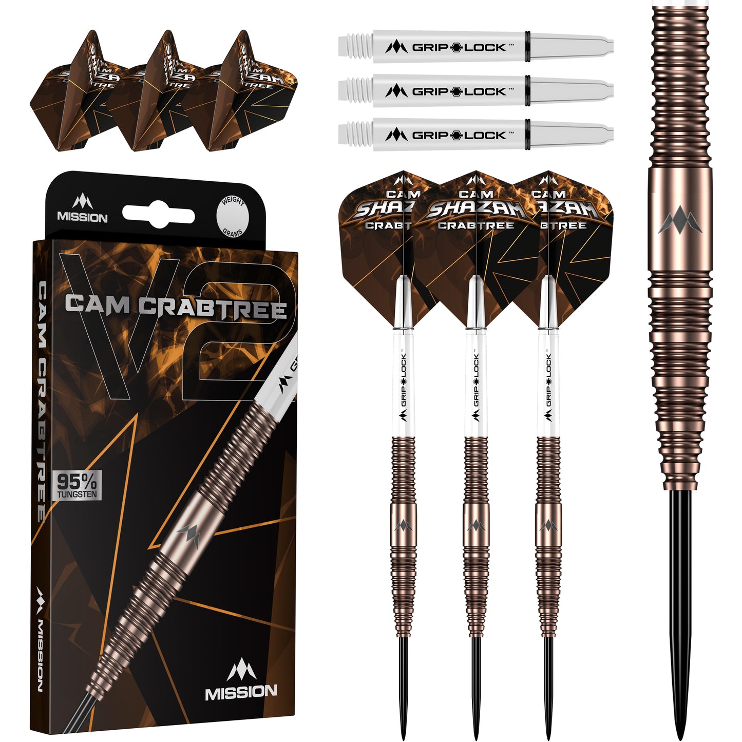 Mission Cam Crabtree V2 Steel Tip Darts