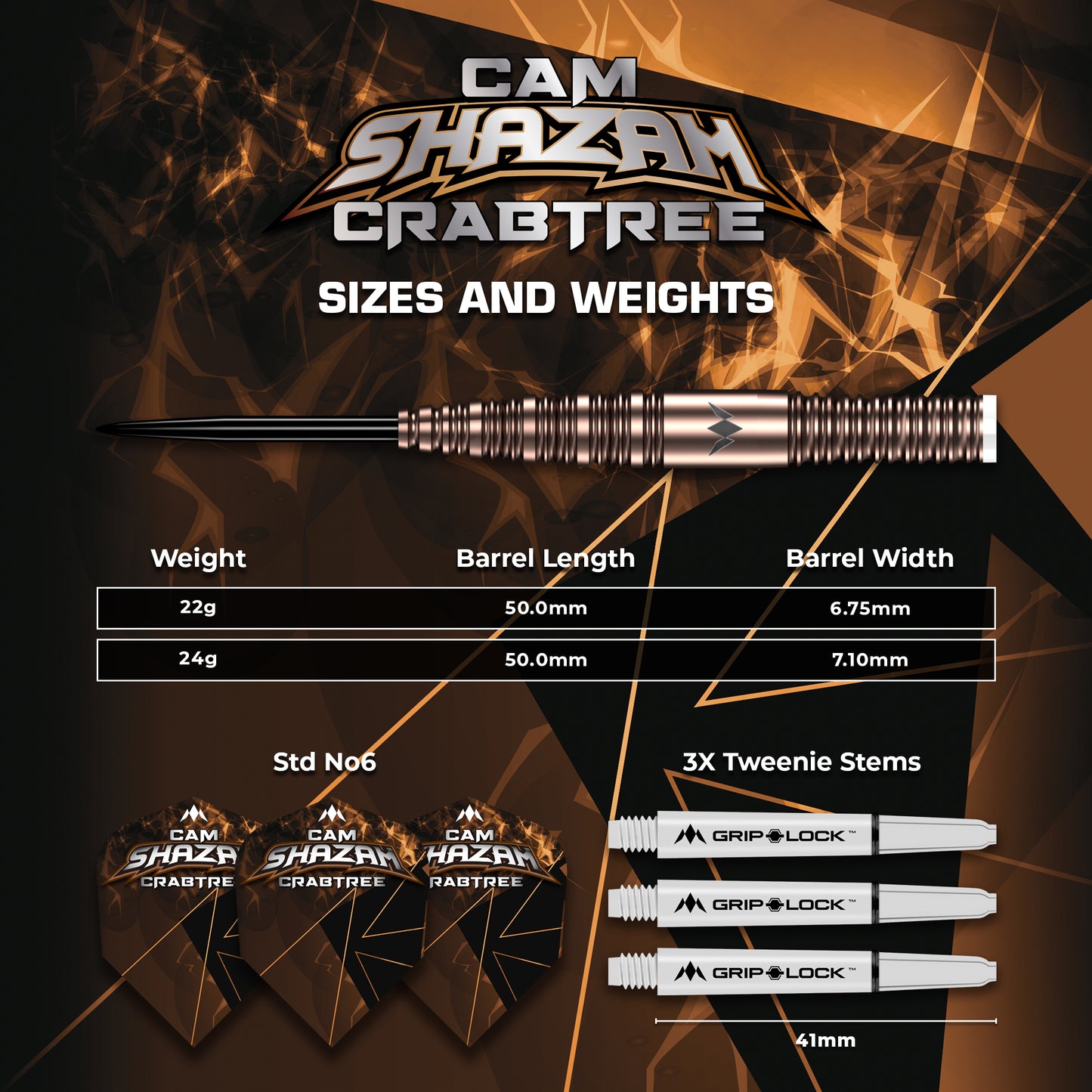 Mission Cam Crabtree V2 Steel Tip Darts