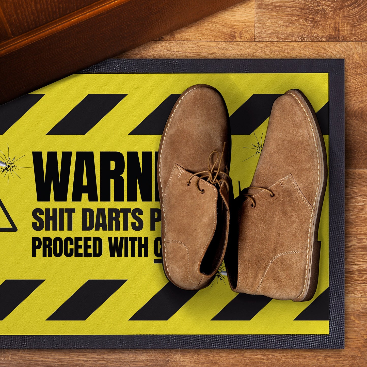 Warning! Sh*t Darts Player - Door Mat - 60cm x 40cm