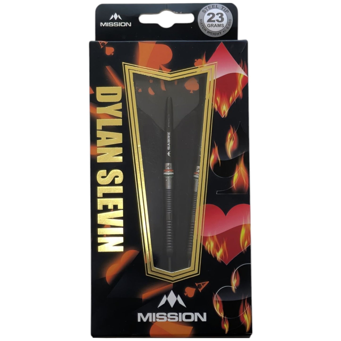 Used Mission Dylan Slevin Steel Tip Darts 23g