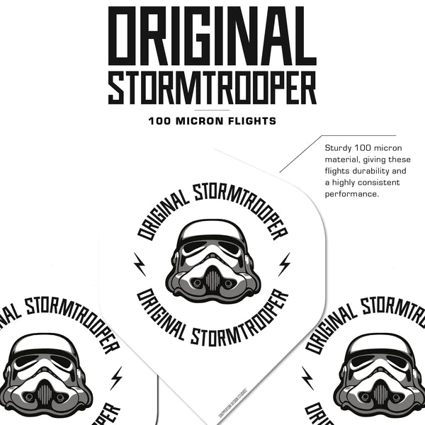 Original Stormtrooper Darts Flights - Official Licensed - Storm Trooper White Logo