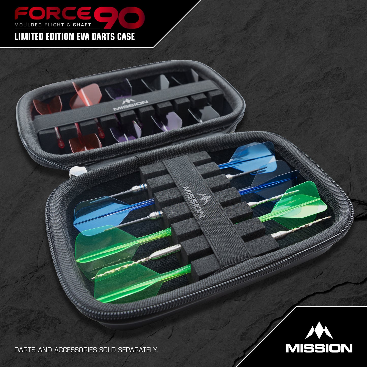 Mission Force 90 EVA Dart Case - Grey Denim Limited Edition - Large & Slim