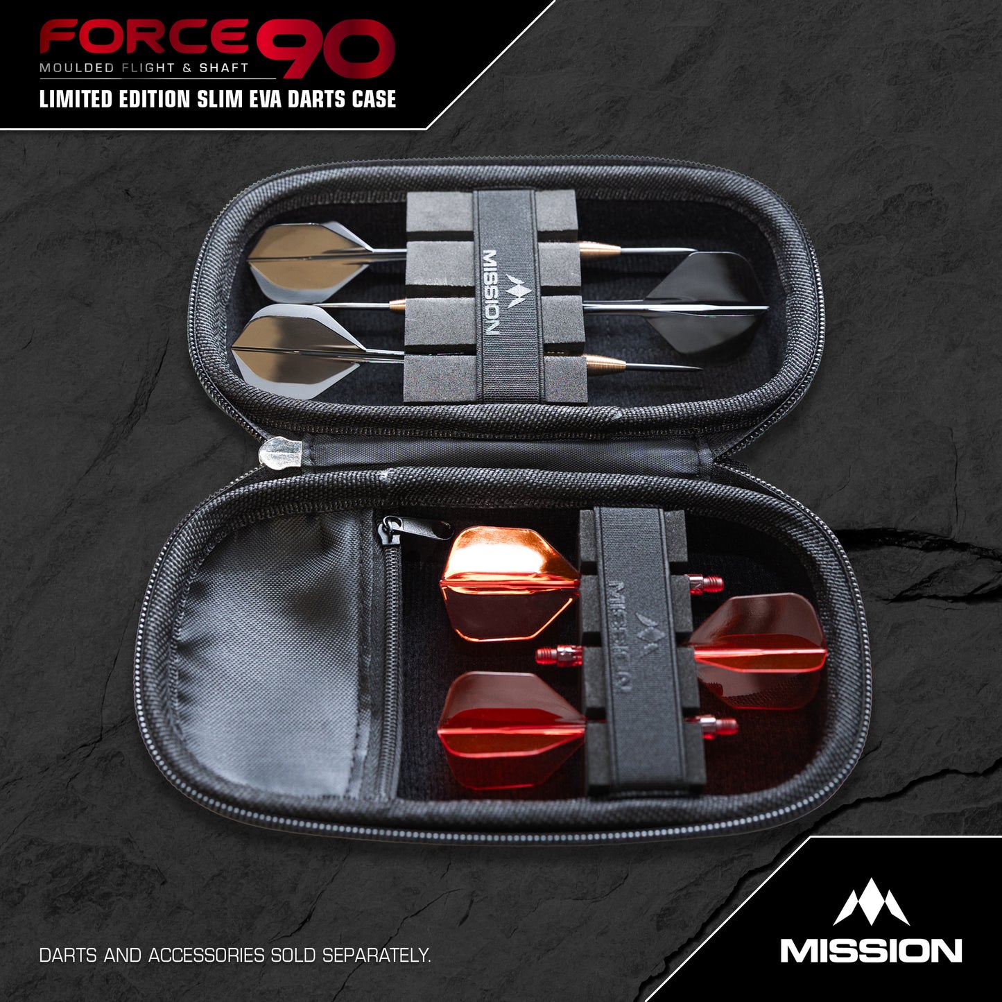 Mission Force 90 EVA Dart Case - Grey Denim Limited Edition - Large & Slim