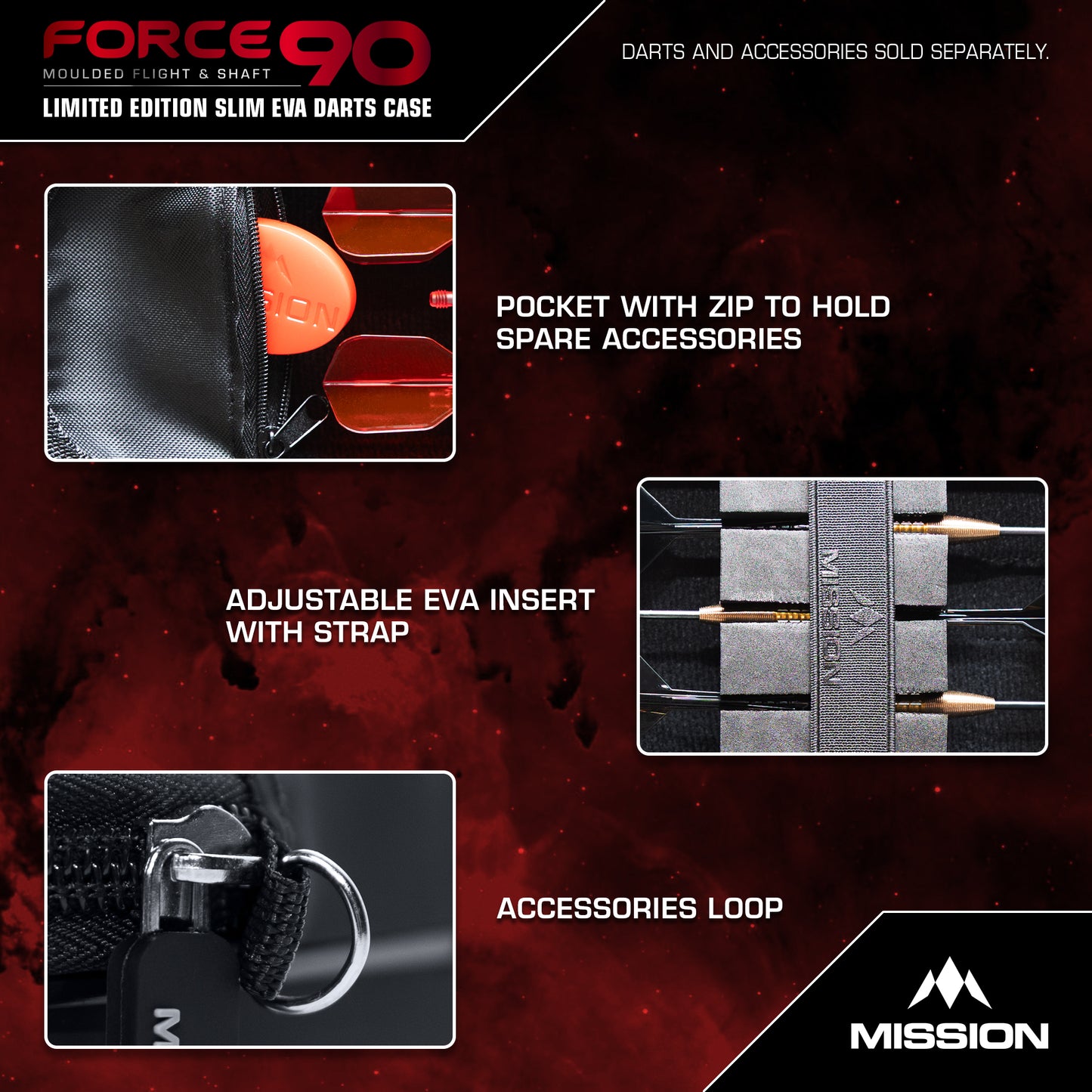 Mission Force 90 EVA Dart Case - Grey Denim Limited Edition - Large & Slim