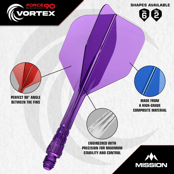Mission Force 90 Vortex Integrated Flight / Shaft - Standard Shape No.6 & No.2