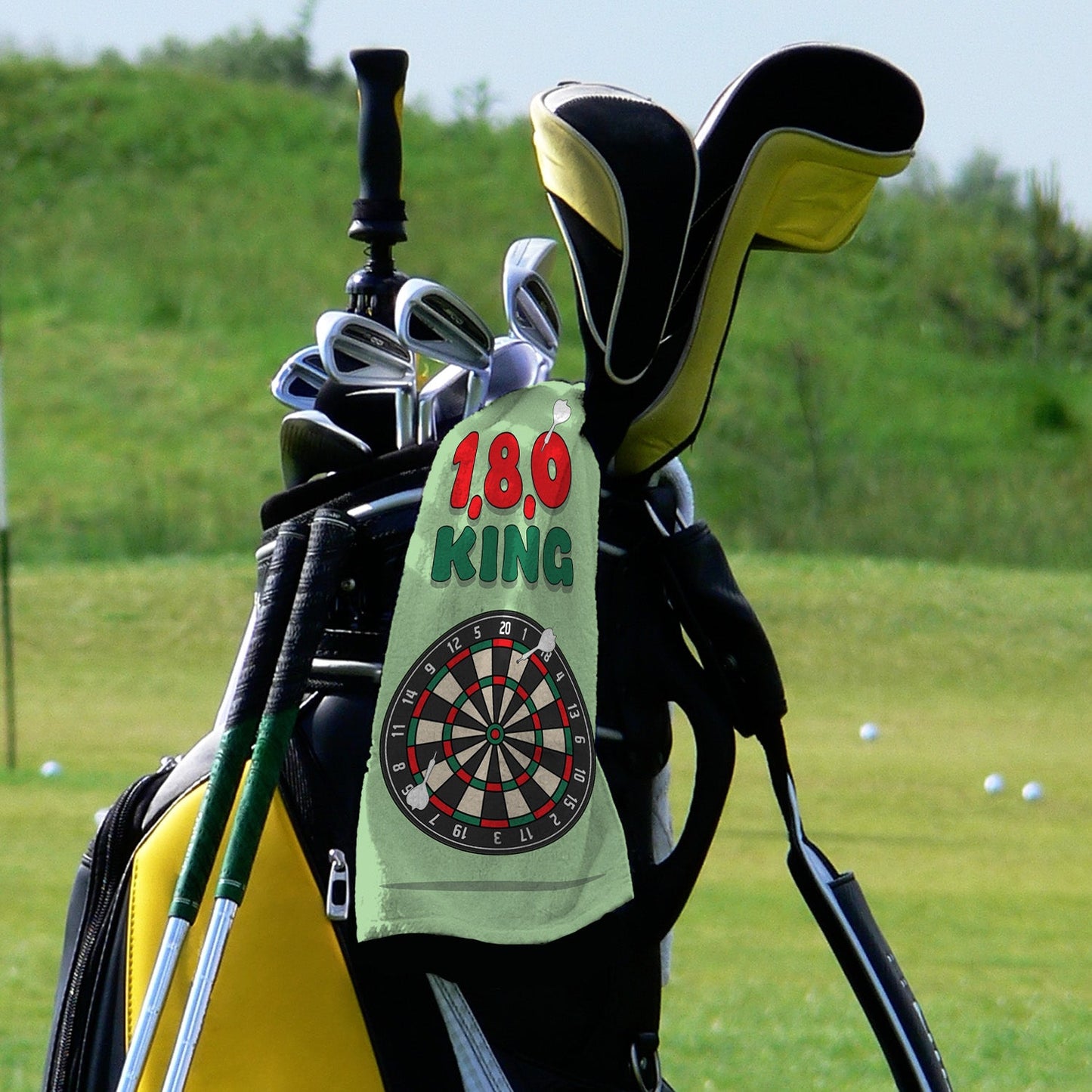 180 King - Funny Darts Golf Towel