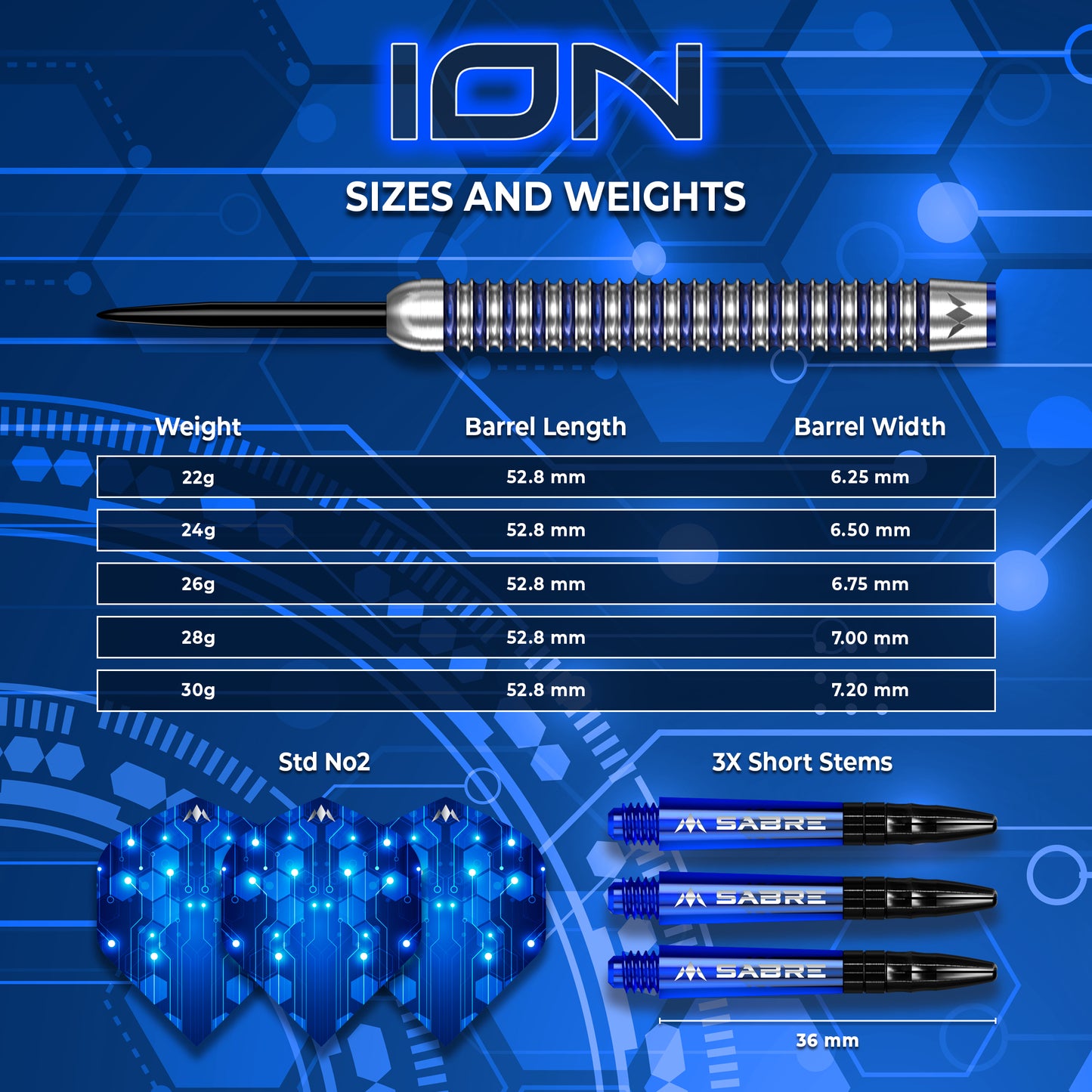 Mission Ion Steel Tip Darts