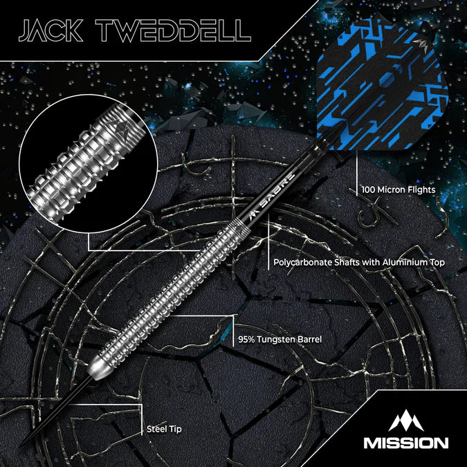 Mission Jack Tweddell Steel Tip Darts