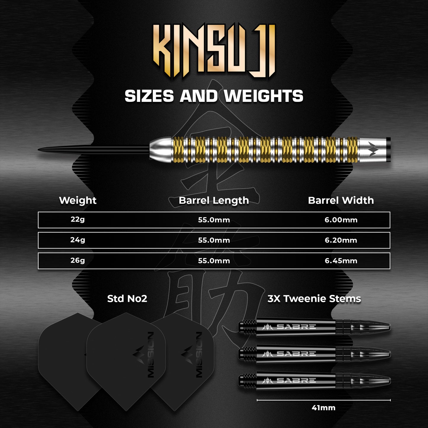 Mission Kinsuji Steel Tip Darts