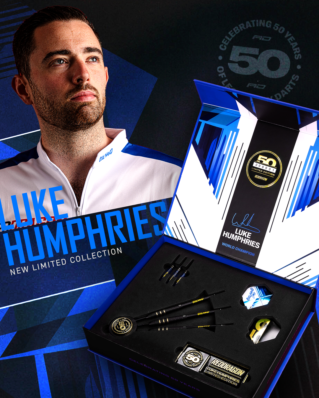 Red Dragon Luke Humphries - Limited Edition 50 Years Player Edition
