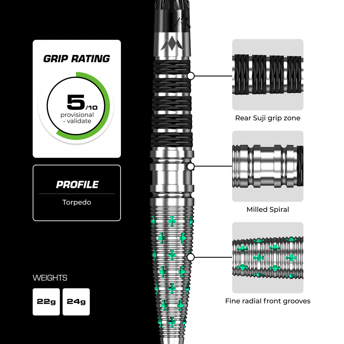 Mission Mantis R2.5 Steel Tip Darts