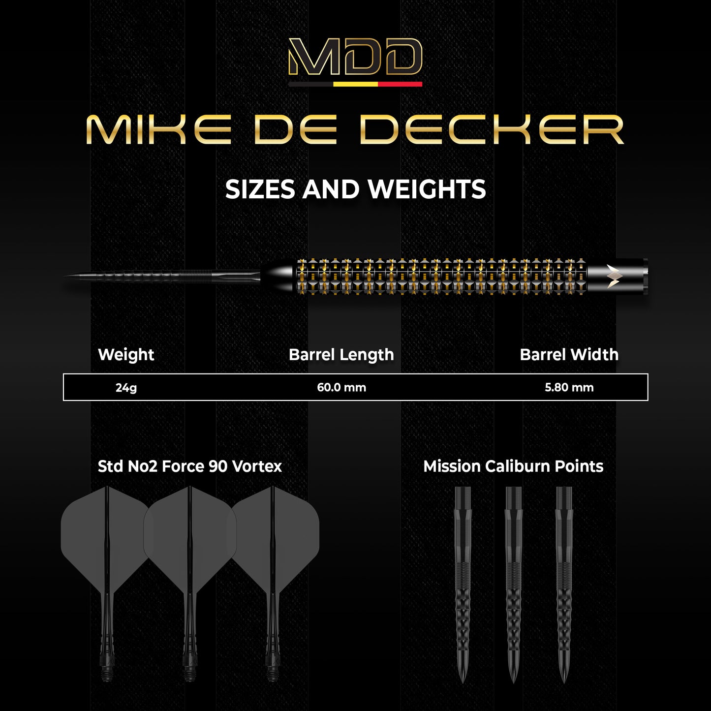 Mission Mike De Decker World Grand Prix Limited Edition Darts