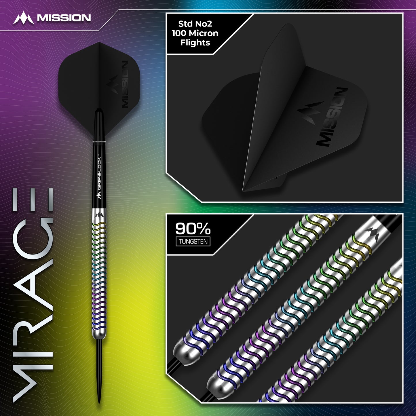 Mission Mirage Steel Tip Darts