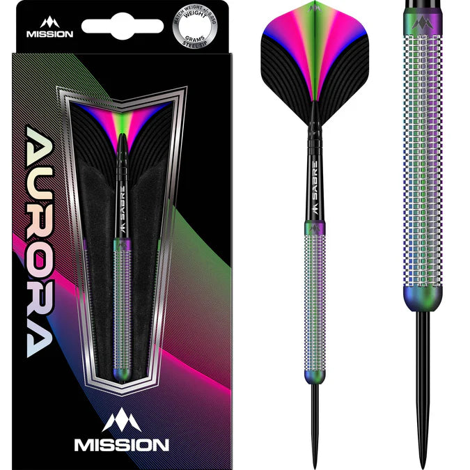 Mission Aurora 90% Tungsten Steel Tip Darts