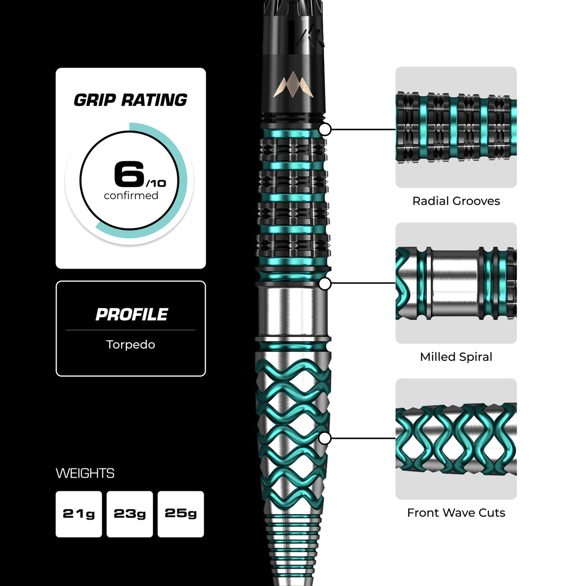 Mission Neptune R2.5 Steel Tip Darts