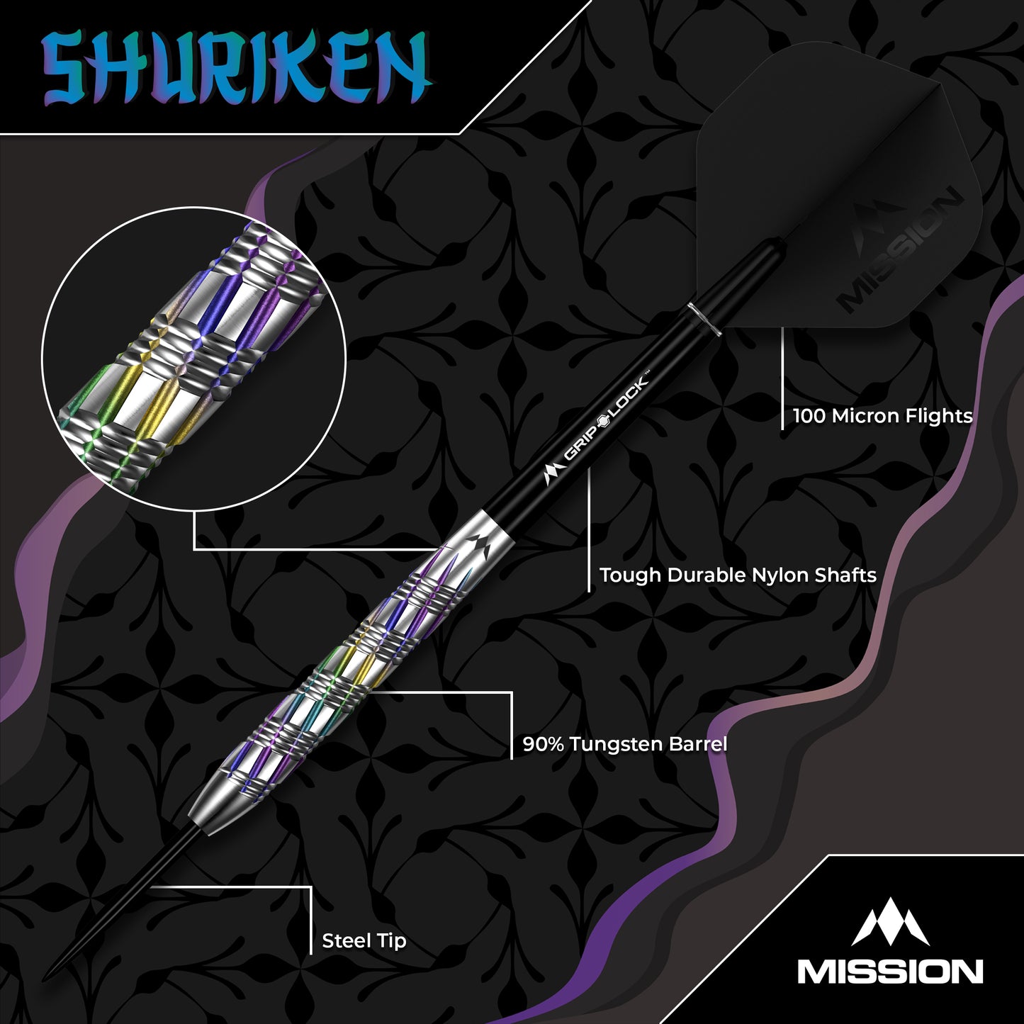 Mission Shuriken Steel Tip Darts