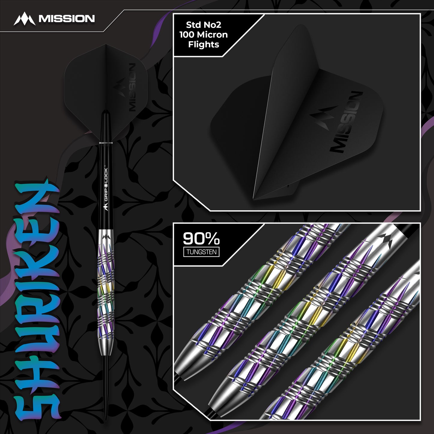 Mission Shuriken Steel Tip Darts