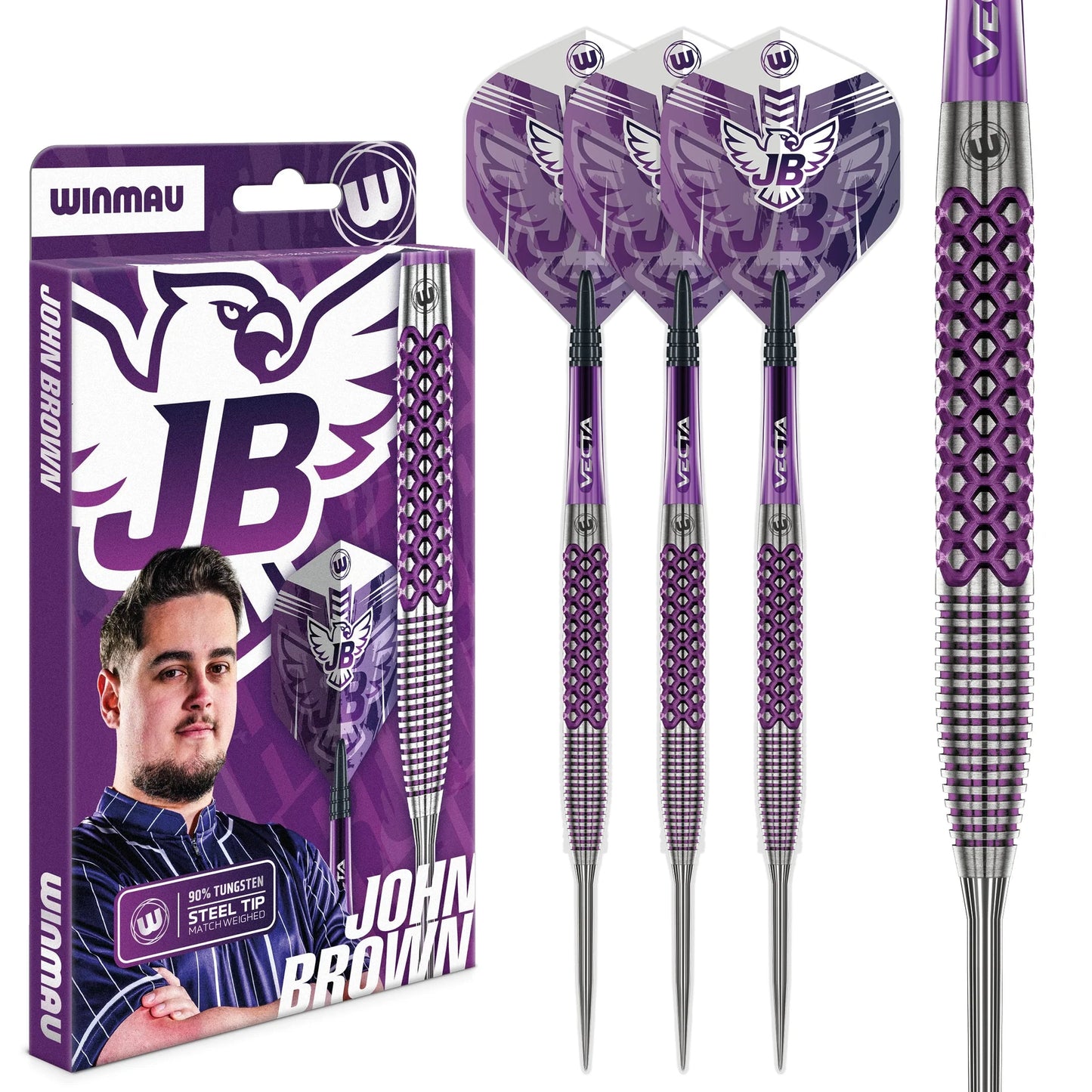 Winmau John Brown Signature Edition Steel Tip Darts