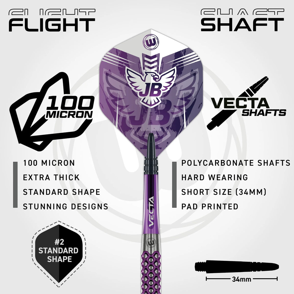 Winmau John Brown Signature Edition Steel Tip Darts