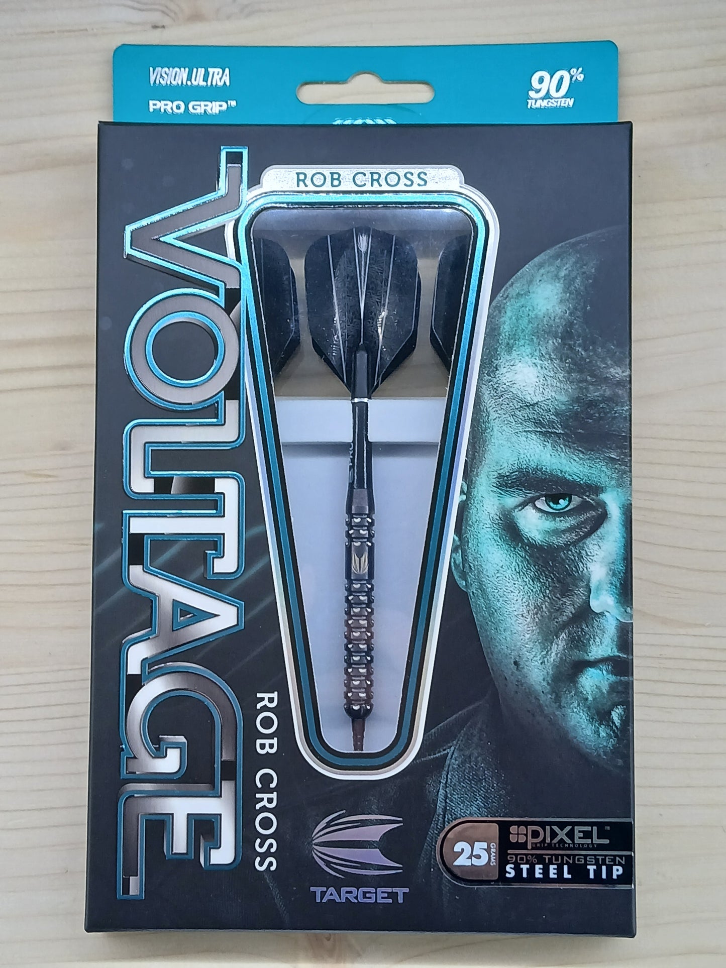 Used - Target Rob Cross Black Pixel Steel Tip Darts 25g