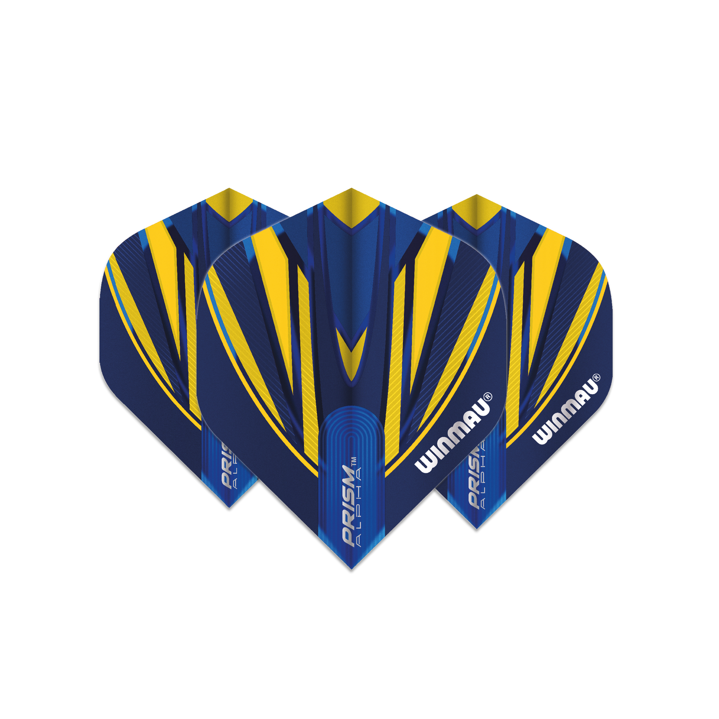 Winmau Prism Alpha Darts Flights - Blue and Yellow