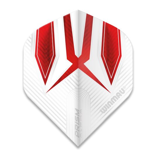 Winmau Prism Alpha Dart Flights - White and Red